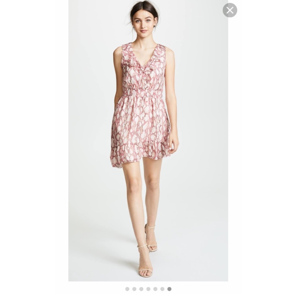 Rachel Zoe Women's Dress Snake Print Chiffon Silk